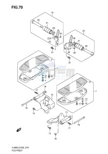 VL800 INTRUDER EU drawing FOOTREST