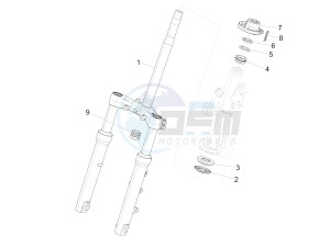 Medley 150 4T ie ABS (APAC) drawing Fork/steering tube - Steering bearing unit