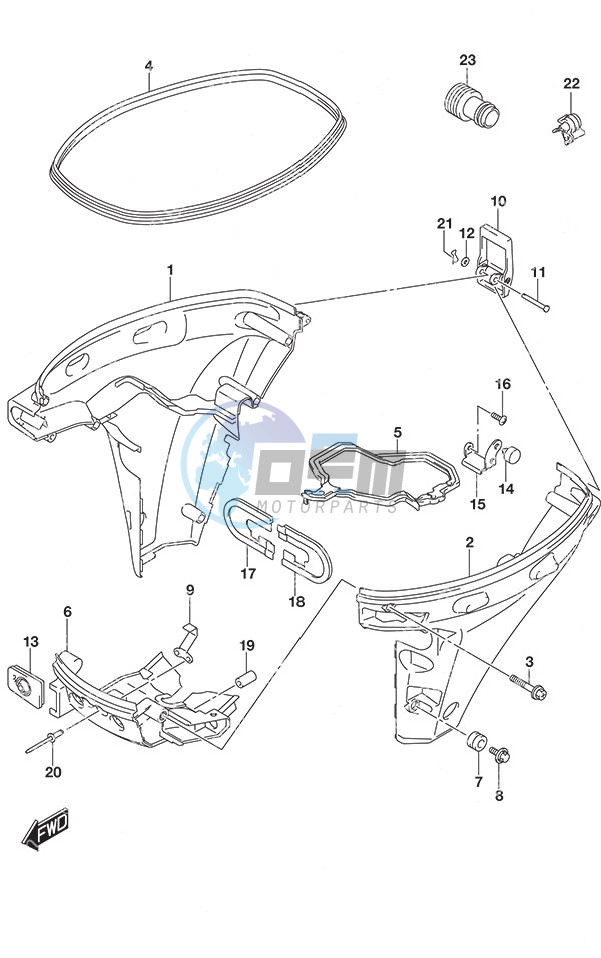 Side Cover - Tiller Handle w/Power Tilt