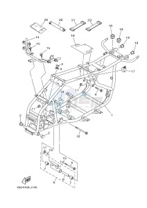 YFM90R (43DB 43DC 43DA 43DA) drawing FRAME