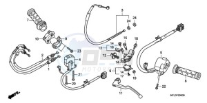 CBR1000RA9 Europe Direct - (ED / ABS) drawing HANDLE LEVER/SWITCH/CABLE