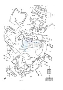 GSX750F (E28) drawing COWLING (MODEL M)