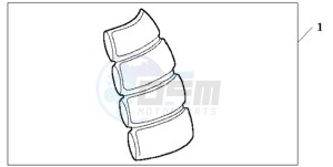 CBR125RW9 UK - (E / WH) drawing TANK PAD 2