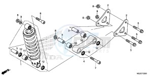 CB500FE CB500F UK - (E) drawing REAR CUSHION