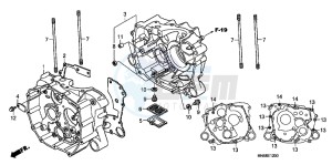 TRX250XD TRX250X Australia - (U) drawing CRANKCASE