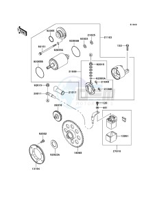 ELIMINATOR 125 BN125A6F GB XX (EU ME A(FRICA) drawing Starter Motor