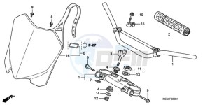 CRF450RA Australia - (U) drawing HANDLE PIPE/TOP BRIDGE