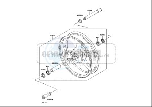 ZX-6R NINJA - 636 cc (EU) drawing FRONT WHEEL