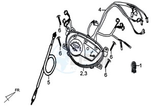 X'PRO 50 (45 KM/H) (AE05W4-FR) (L4-M1) drawing DASHBORD / TELLERKABEL / WIRING HARNESS