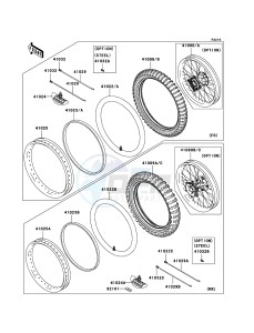 KX125 KX125M8F EU drawing Tires