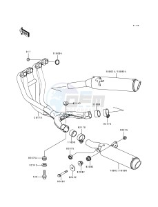 ZX 600 D [NINJA ZX-6] (D2-D4) [NINJA ZX-6] drawing MUFFLER