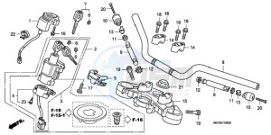 CBF600N9 France - (F / CMF) drawing HANDLE PIPE/TOP BRIDGE