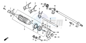 TRX300FW FOURTRAX drawing GEARSHIFT DRUM