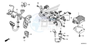 SH125AD SH125i UK - (E) drawing SUB HARNESS/ IGNITION COIL