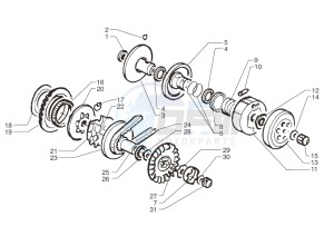 Ark AC 45 Racing RR- Red-White-Matt Black 50 drawing Driving pulley