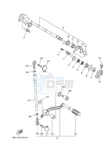 MTN1000 MTN-1000 MT-10 (B671) drawing SHIFT SHAFT