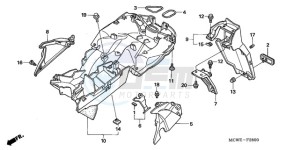 VFR8009 UK - (E / MME TWO) drawing REAR FENDER