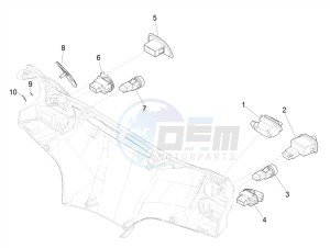 LIBERTY 150 150 IGET 4T 3V E4 IE ABS (EMEA) drawing Selectors - Switches - Buttons