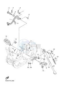 WR450F (1DX3) drawing STAND & FOOTREST