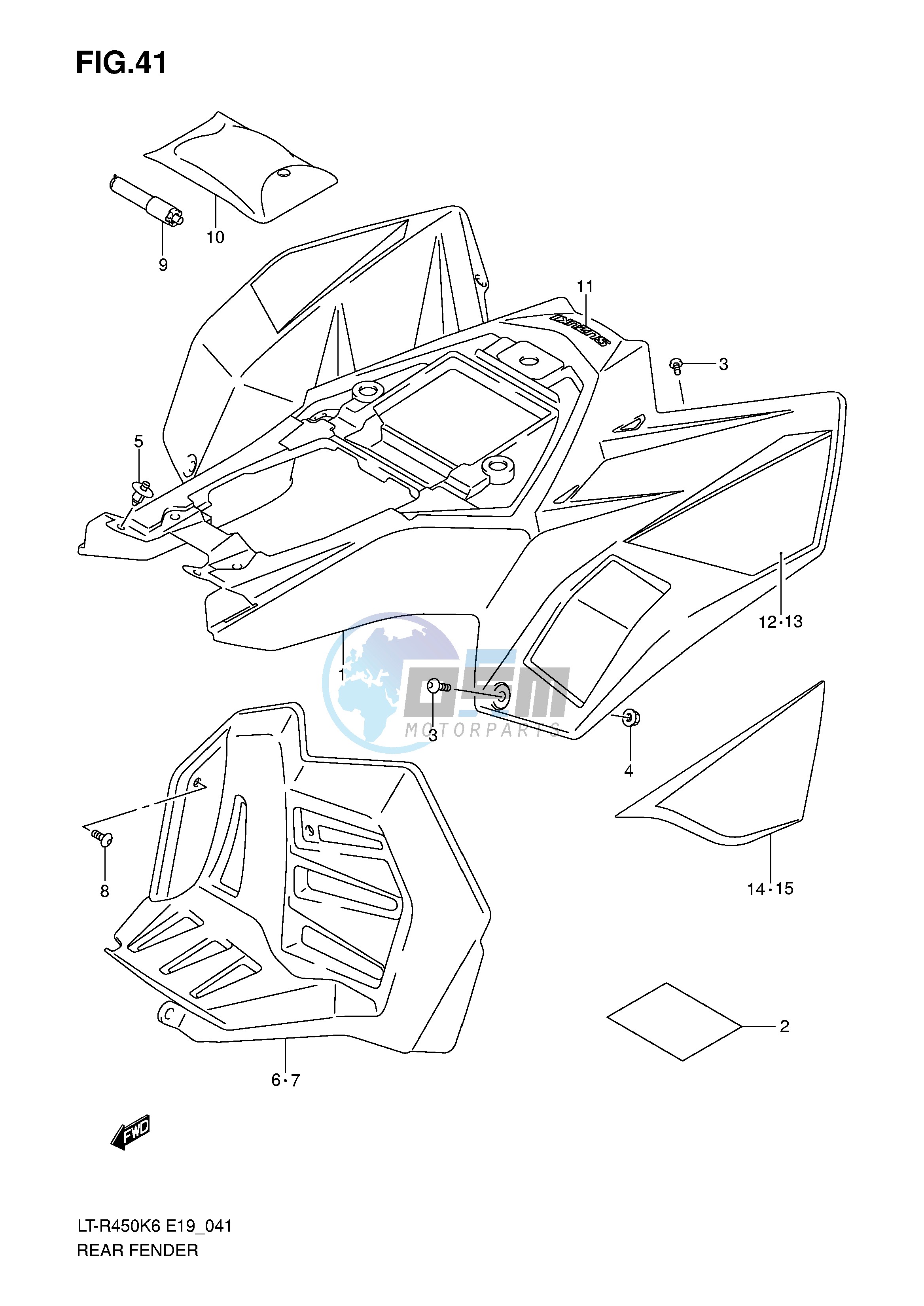 REAR FENDER (MODEL K6 K7)