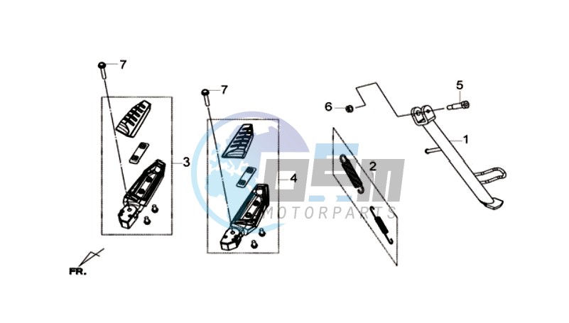 SIDE STAND - R-L  STEP BAR