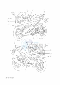 YZF125-A YZF-R125 (BGV3) drawing GRAPHIC & EMBLEM