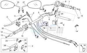 V7 II Racer ABS 750 USA-CND drawing Handlebar - Controls