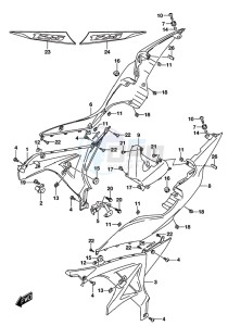 GSX-S125 drawing FRAME COVER (GSX-S125MLL8 P21) (FOR GTA)