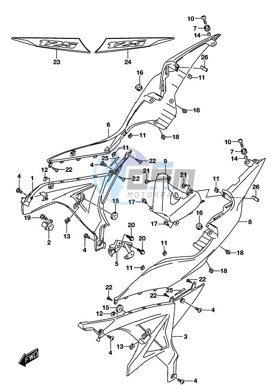 FRAME COVER (GSX-S125MLL8 P21) (FOR GTA)