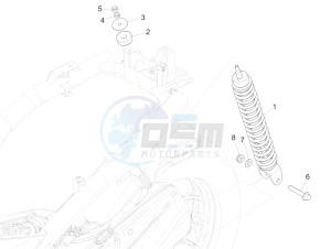 LIBERTY 50 IGET 4T 3V E4-2020 (APAC) drawing Rear suspension - Shock absorber/s