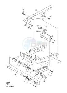 XJ6N 600 XJ6-N (NAKED) (20SL 20SM) drawing REAR ARM