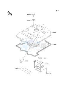 KLX 650 D [KLX650R] (D1) [KLX650R] drawing CYLINDER HEAD COVER