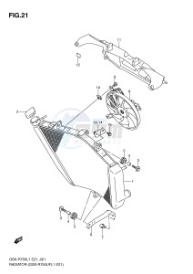 GSX-R750 (E21) drawing RADIATOR (GSX-R750UFL1 E21)