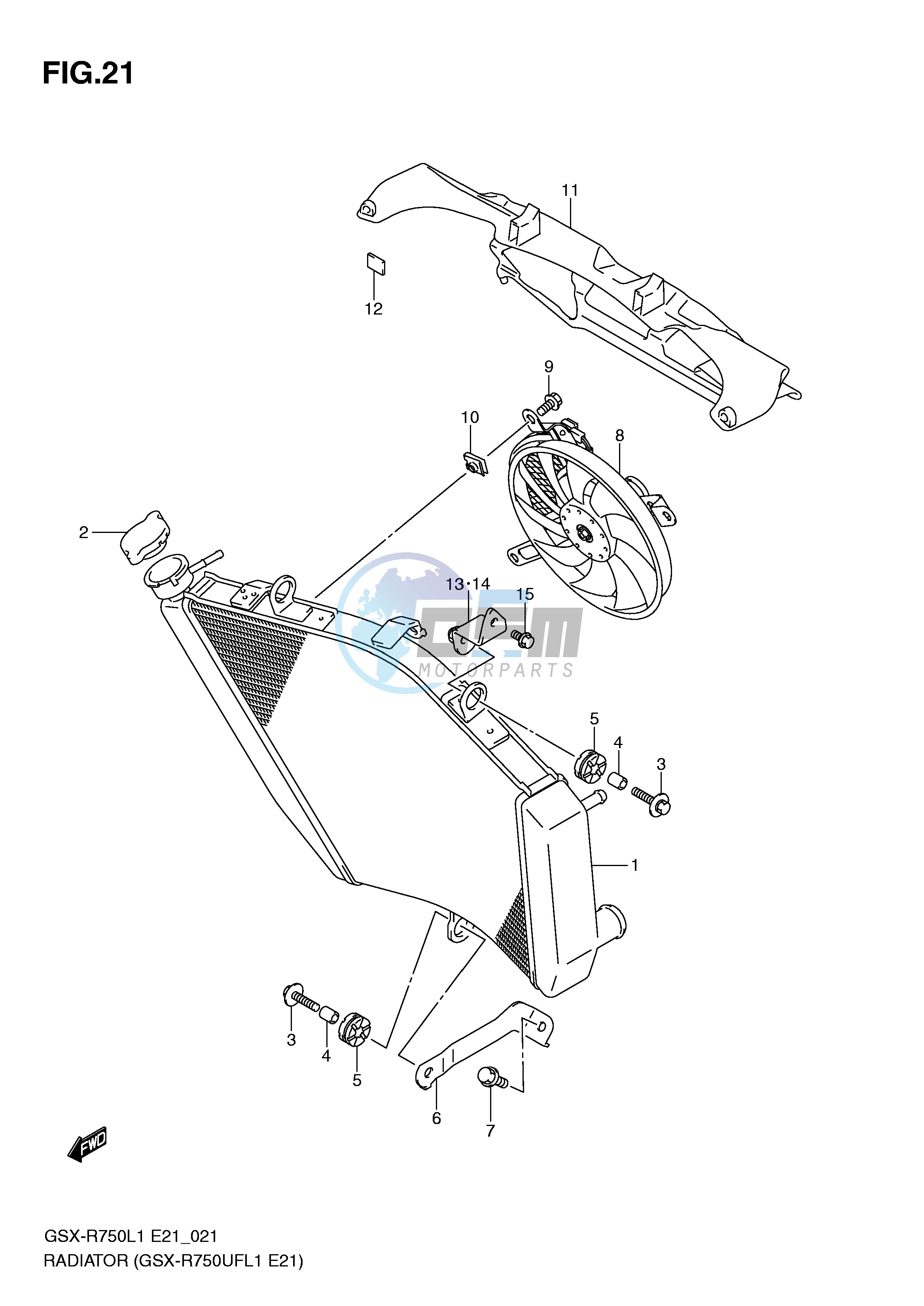 RADIATOR (GSX-R750UFL1 E21)