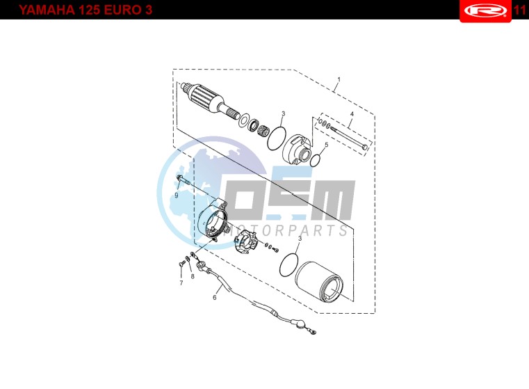 START ENGINE  Yamaha 125 EURO-3