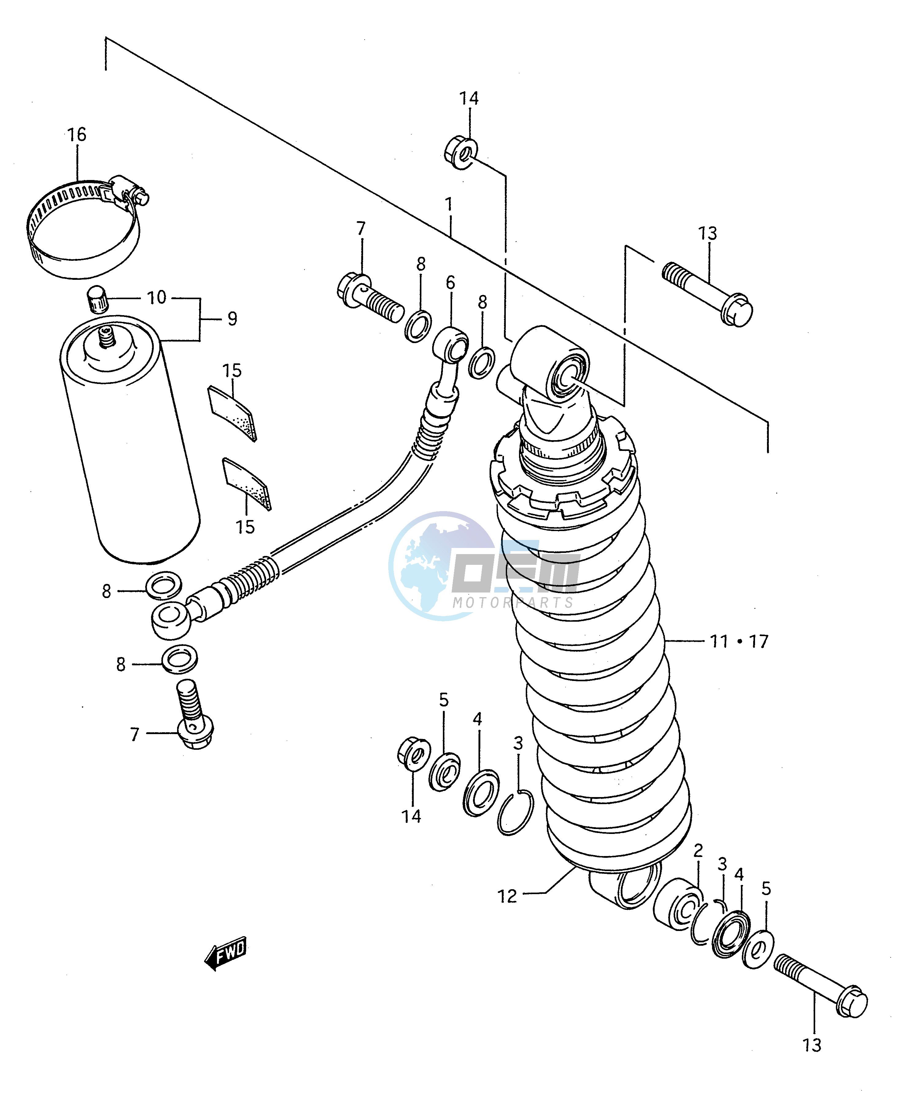 REAR SHOCK ABSORBER (MODEL G)