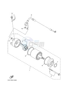 MT09A MT-09 ABS 900 (2DR7 2DR8) drawing STARTING MOTOR