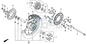 XL650V TRANSALP drawing REAR WHEEL