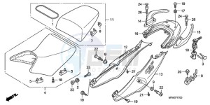 CBF1000AA Europe Direct - (ED / ABS) drawing SEAT/REAR COWL