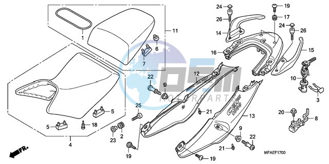 SEAT/REAR COWL