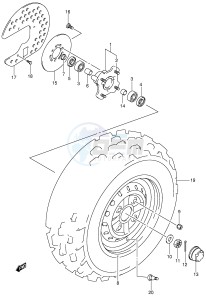 LT-F250 (E3-E28) drawing FRONT WHEEL (MODEL K4 K5 K6)