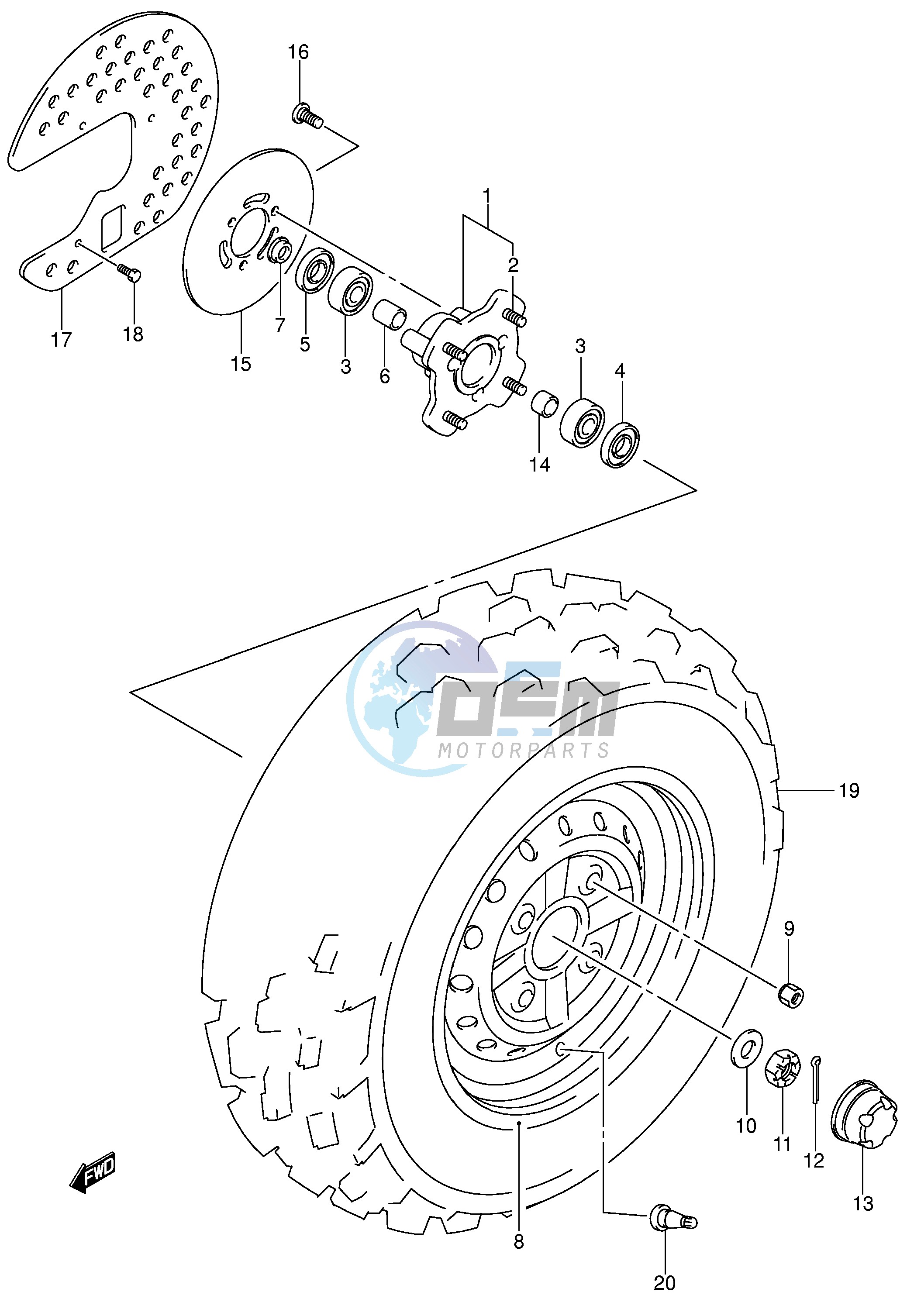 FRONT WHEEL (MODEL K4 K5 K6)