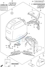 DF 150 drawing Engine Cover (White) (Model: TG/ZG)