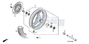 XL125VB drawing FRONT WHEEL