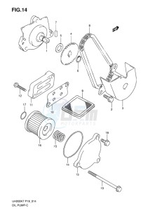 UH200 BURGMAN EU-UK drawing OIL PUMP