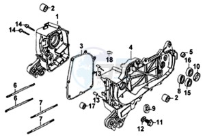 SYMPLY 50 L7 drawing CRANKCASE L / R / STARTER