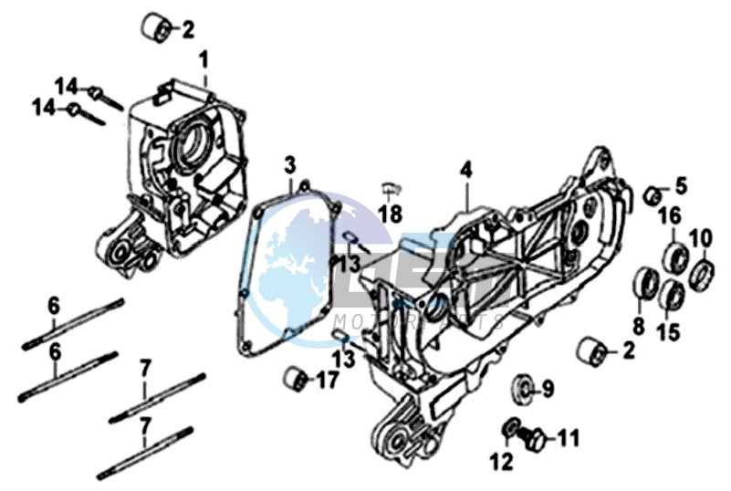 CRANKCASE L / R / STARTER