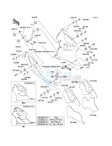 ZX 600 J [NINJA ZX-6R] (J1-J3) [NINJA ZX-6R] drawing COWLING LOWERS -- ZX600-J1- -