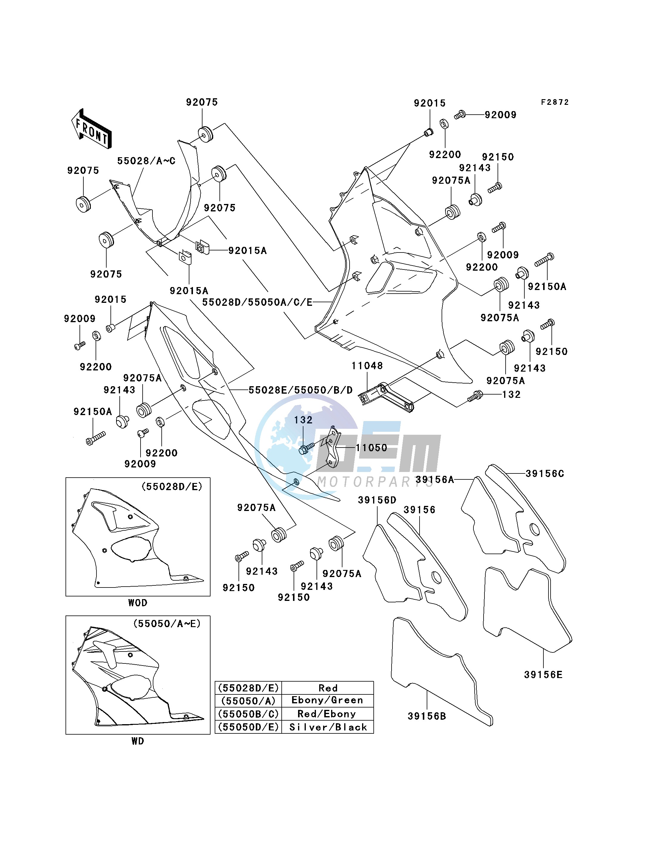 COWLING LOWERS -- ZX600-J1- -