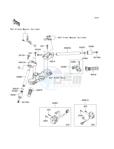 ZX 1400 A [NINJA ZX-14] (A6F-A7FA) A7F drawing HANDLEBAR